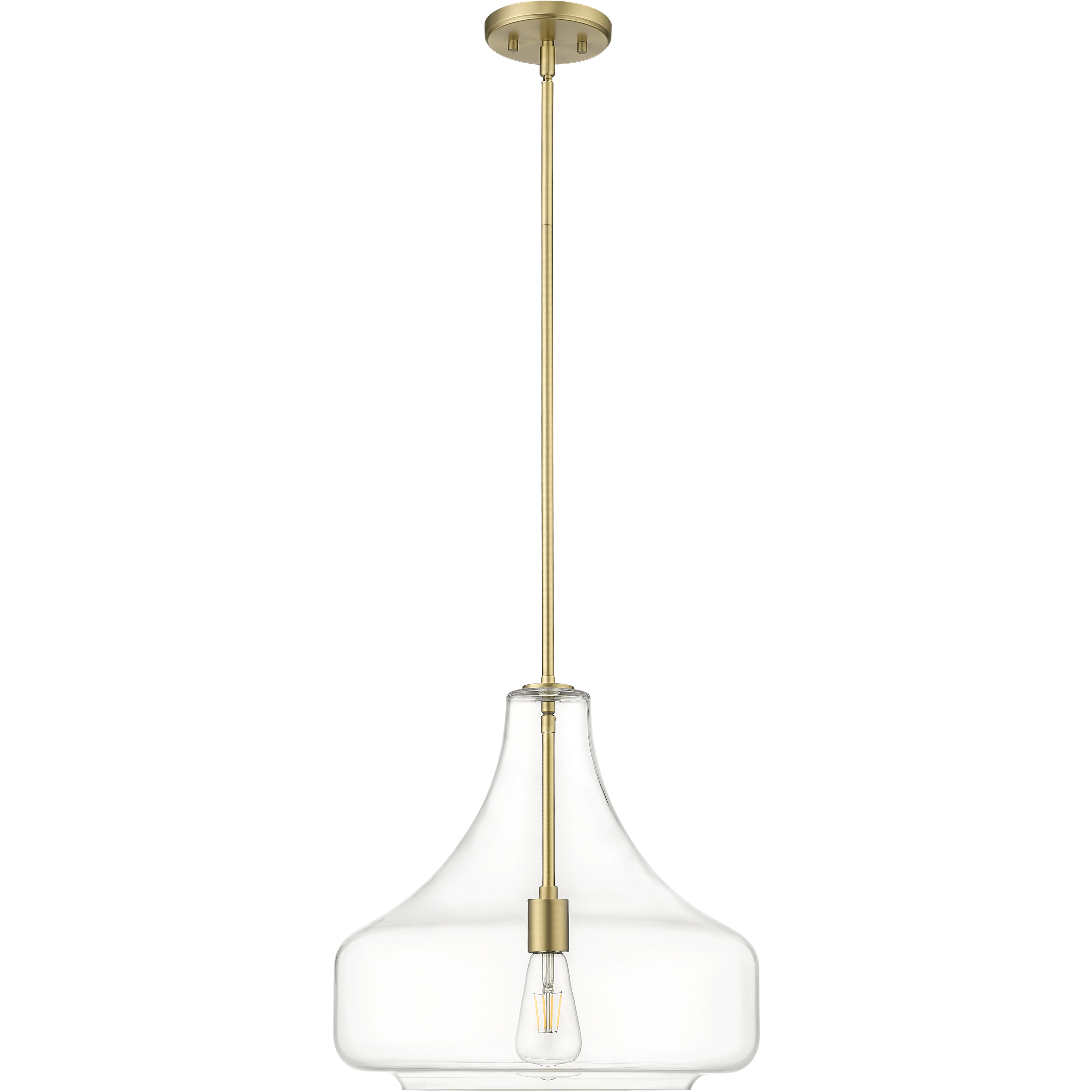 Madelynn 1 Light 16 inch Vintage Brass Pendant Ceiling Light